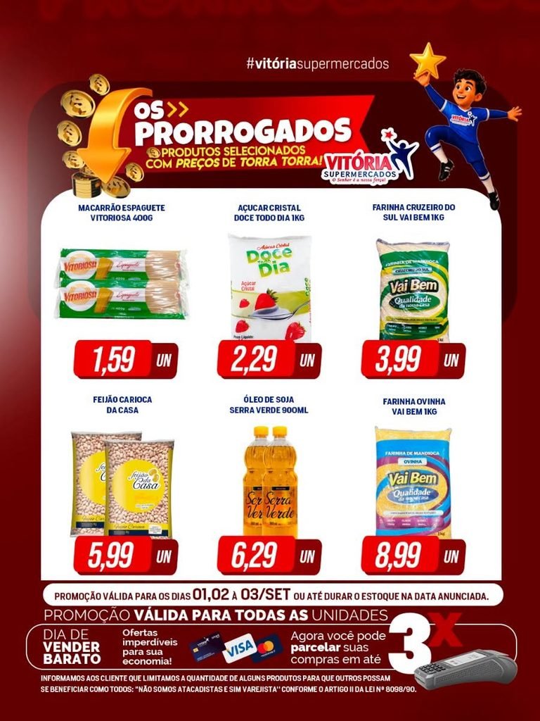Vitória- Prorrogados